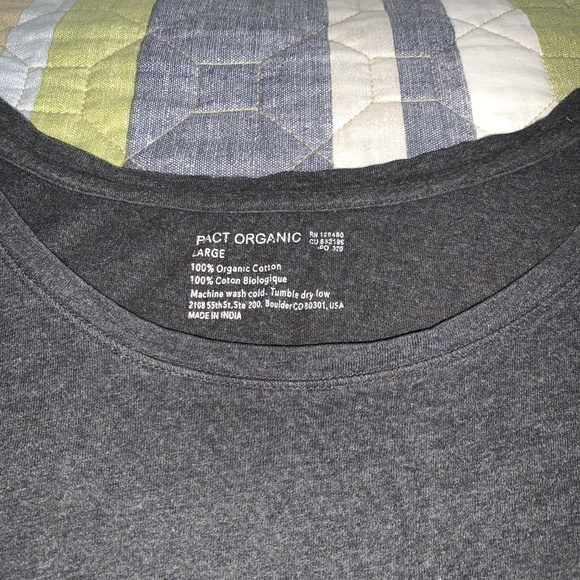PACT short sleeve sleep tee - Gray - L - Picture 2 of 5